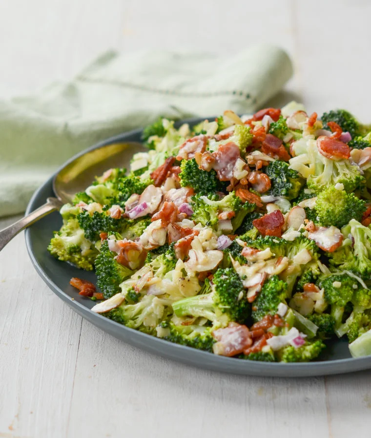 Broccoli Salad with Bacon, Cheddar & Almonds