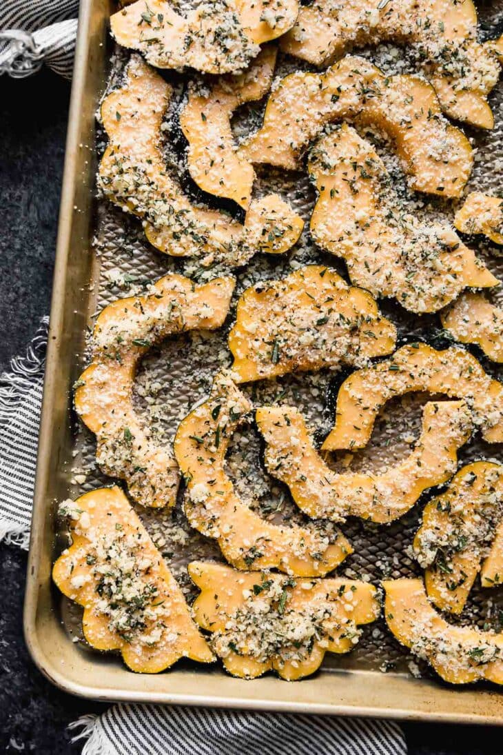 Savory Herb Roasted Acorn Squash (With Parmesan)
