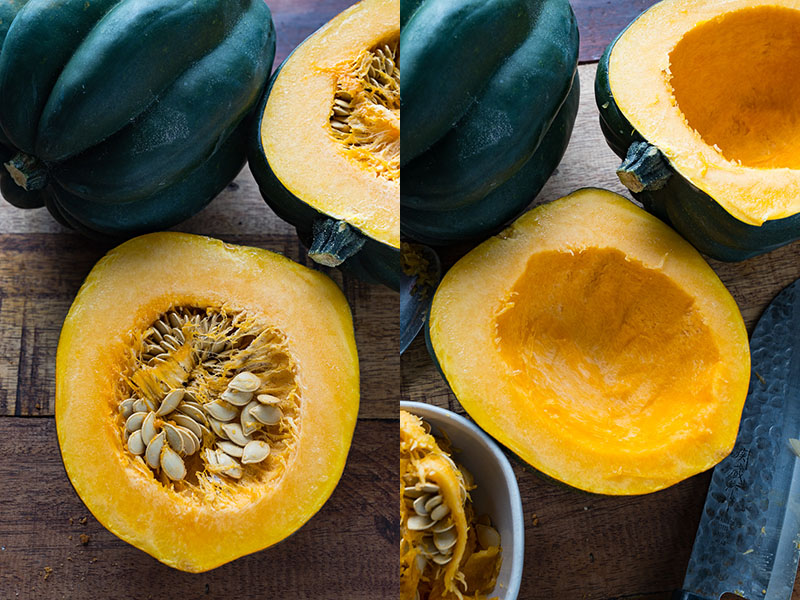 Maple Pecan Roasted Acorn Squash